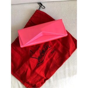 Christian Louboutin Pink Satin Clutch Bag